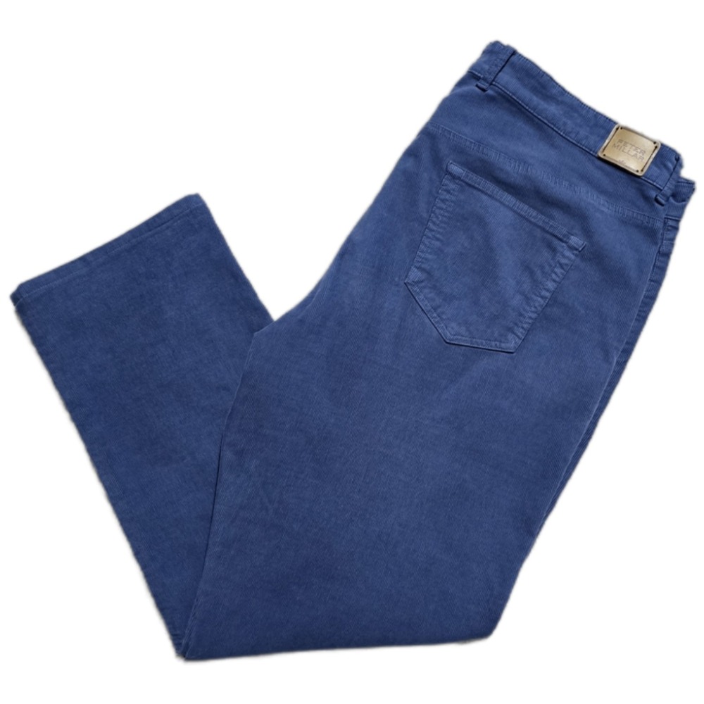 Peter Millar Crown Corduroy Pants Men's 40x34 Blue Superior Soft Cotton MF15B92